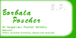 borbala poscher business card