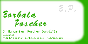 borbala poscher business card